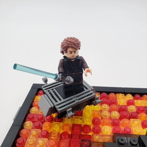 Obi-wan VS Anakin Skywalker Battle on Mustafar Episode 3 Custom Mini Figures - Picture 5 of 10